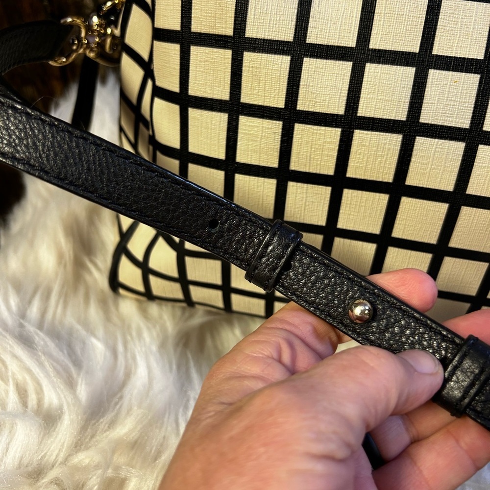Kate Spade Purse Rachelle Brightwater Drive Black Plaid Retail $380‼️ - Picture 5 of 10